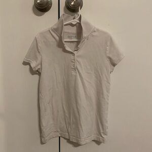 2 kids white Cat & Jack Polo Shirts size medium 7/8